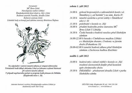 Program Líšeňských hodů 2012